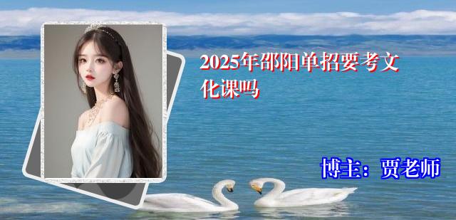 2025年邵阳单招要考文化课吗