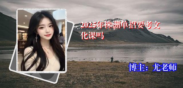 2025年株洲单招要考文化课吗
