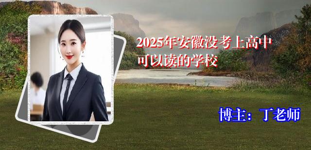 2025年安徽没考上高中可以读的学校