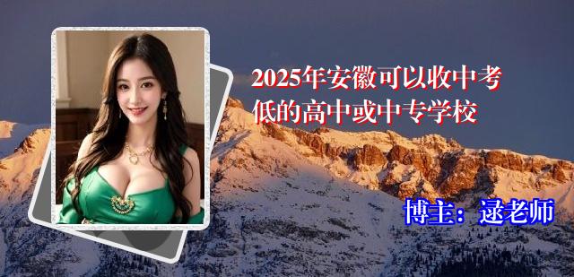 2025年安徽可以收中考低的高中或中专学校