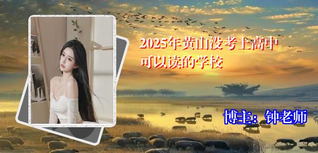 2025年黄山没考上高中可以读的学校