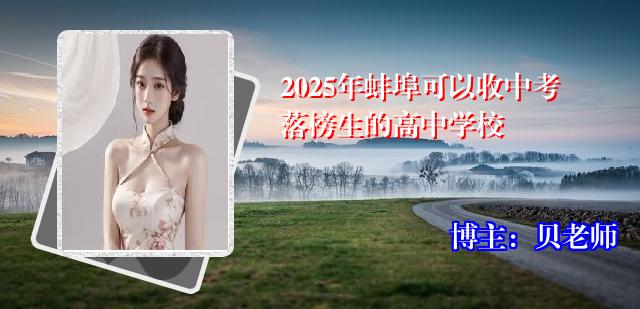 2025年蚌埠可以收中考落榜生的高中学校