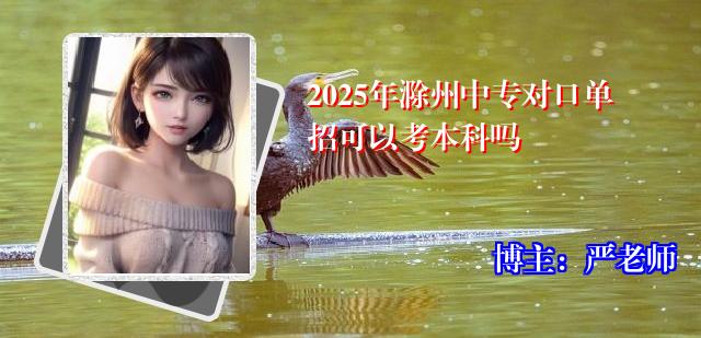 2025年滁州中专对口单招可以考本科吗