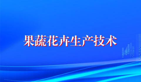 果蔬花卉生产技术