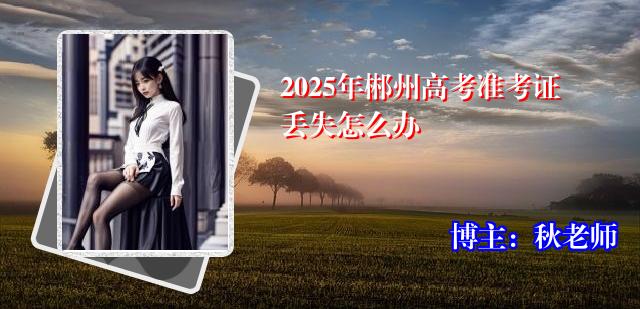 2025年郴州高考准考证丢失怎么办