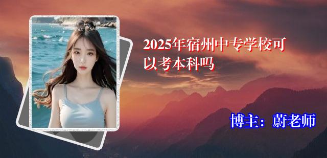 2025年宿州中专学校可以考本科吗