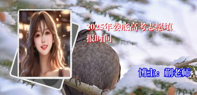 2025年娄底高考志愿填报时间