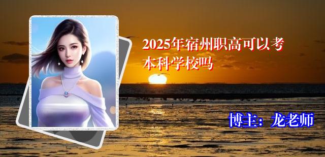 2025年宿州职高可以考本科学校吗