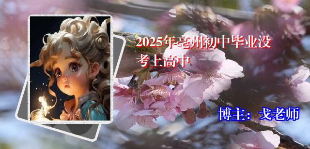 2025年亳州初中毕业没考上高中