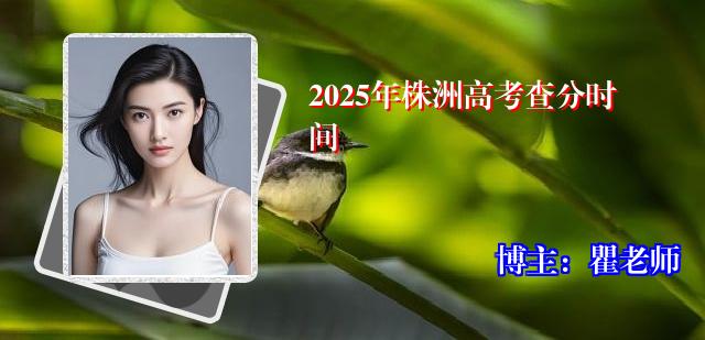 2025年株洲高考查分时间