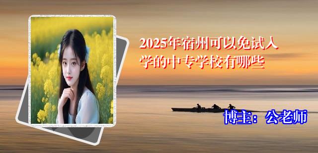 2025年宿州可以免试入学的中专学校有哪些