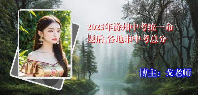 2025年滁州中考统一命题后,各地市中考总分