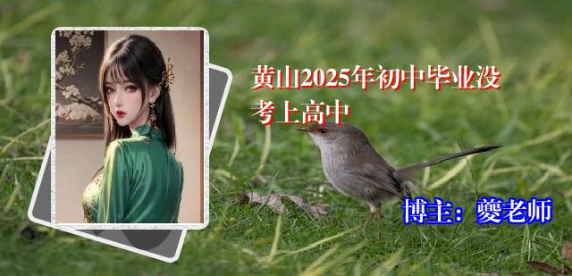 黄山2025年初中毕业没考上高中