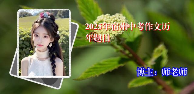 2025年宿州中考作文历年题目