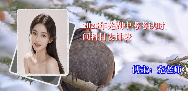 2025年芜湖中考考试时间科目安排表