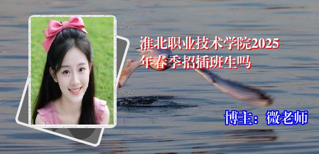 淮北职业技术学院2025年春季招插班生吗