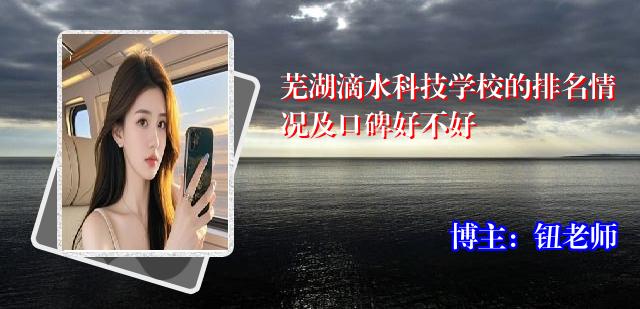 芜湖滴水科技学校的排名情况及口碑好不好