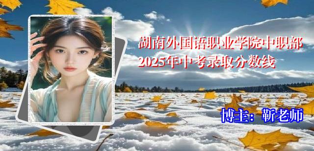 湖南外国语职业学院中职部2025年中考录取分数线