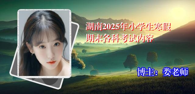 湖南2025年小学生寒假期末各科考试内容