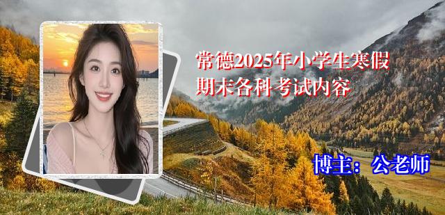 常德2025年小学生寒假期末各科考试内容