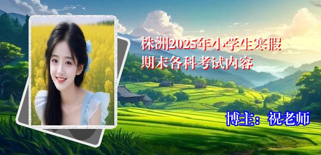 株洲2025年小学生寒假期末各科考试内容